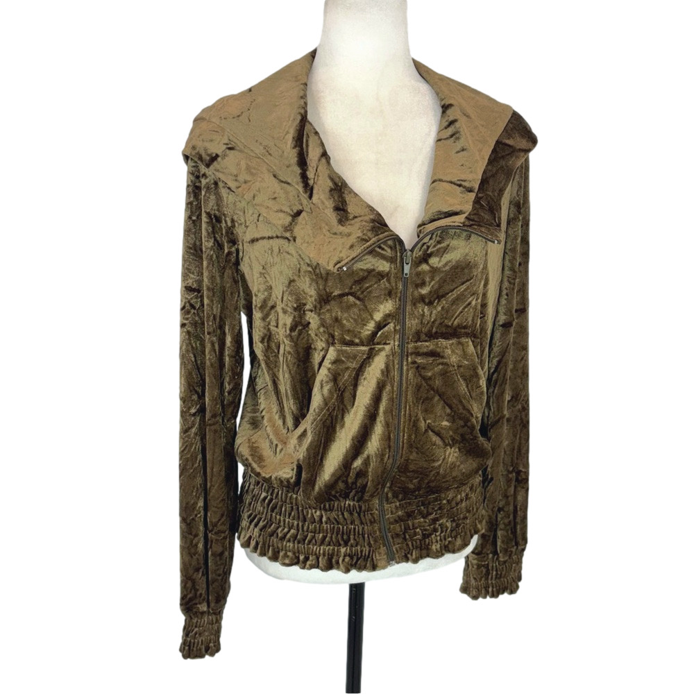 Marjolaine crushed velvet hoodie
